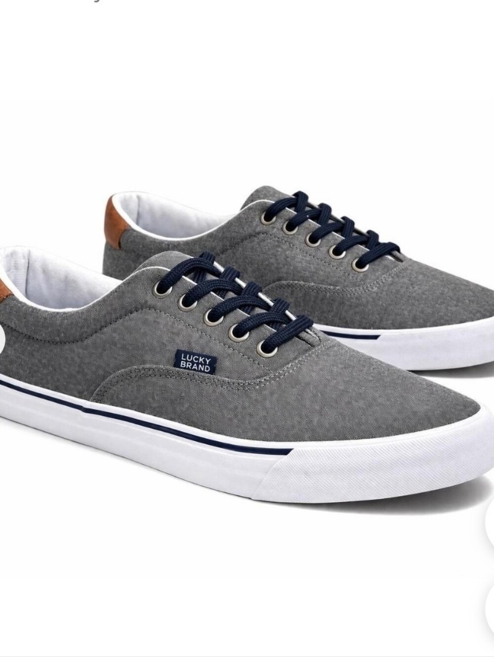 Lucky Brand Men's Grey Low-Top Canva